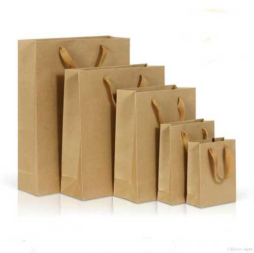 kraft paper bag with rope handle