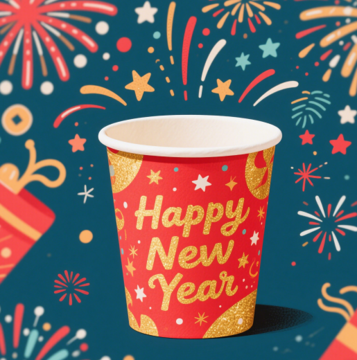 New Year's Eve special paper cups