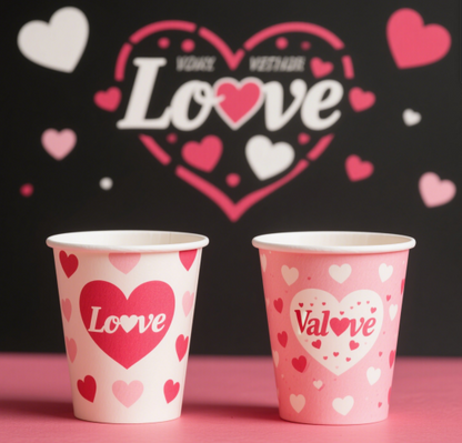 Valentine's Day special paper cups